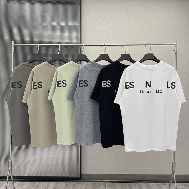 Designer T-shirt Fashion Back Letter Print Luxury Mens T-shirt Streetwear Cotton Loose Crewneck Short Sleeve Tee Summer Men T Shirts S-XL-image-941974502
