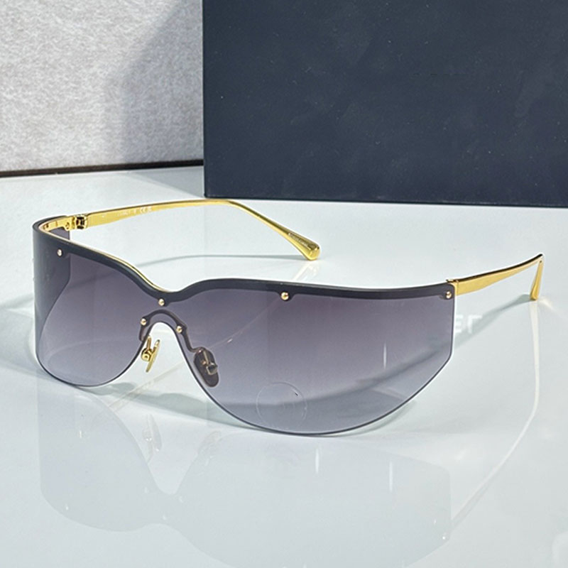 SHIELD SUNGLASSES Womens Fashion Integrated Mask Sun Glasses Large Gradient Gray Lens Summer Outdoor Travel and Play Sunshade Glasses With box
