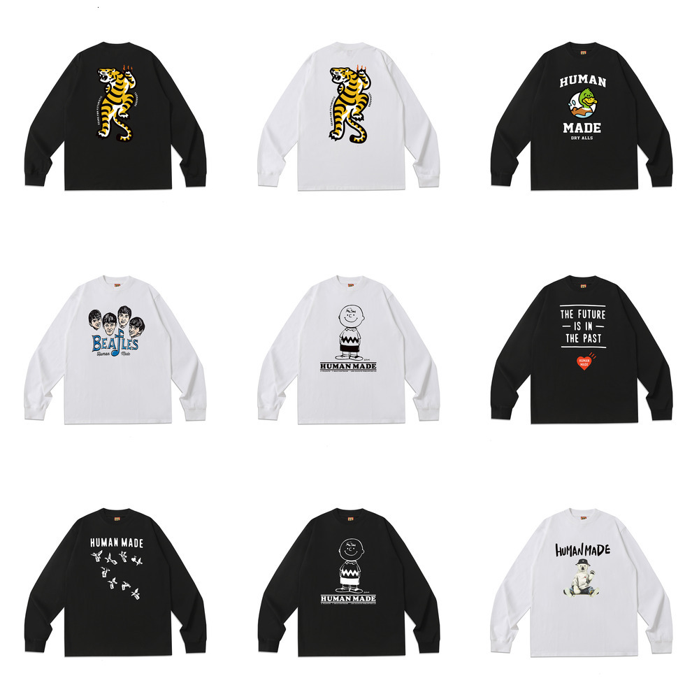Designer Mens Pullover Humanmades long sleeve shirts printed Heart graffiti high street round neck hoodie unisex Human couple sweatshirt Jumper stre