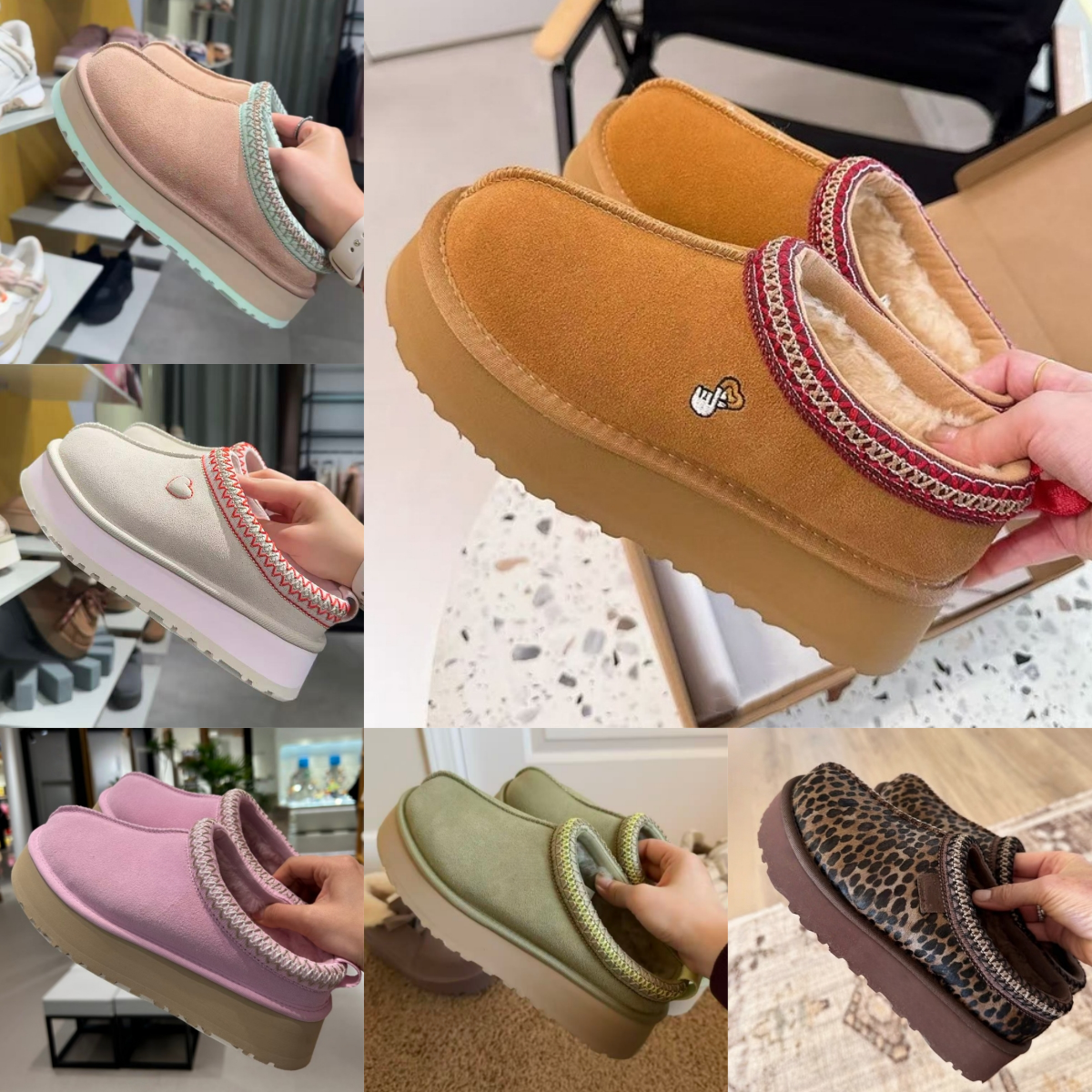 Free shipping Women Tazz Slippers Tasman Fur Slides Designer Classic Ultra Mini Platform Boot Chestnut Mustard Seed Sand Slip-on Suede Wool Comfort
