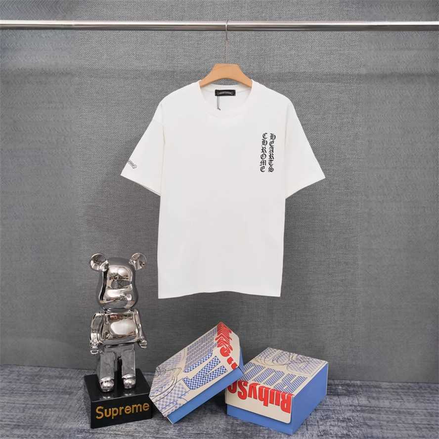 Correct version CH Chrome Summer Cross and Horseshoe Print Short Sleeve T-shirt Couple Style{category}{category}D1BR