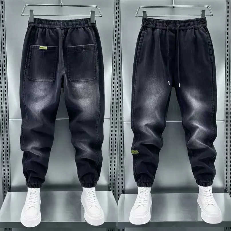 gradient Black harem Bagi jeans Harajuku strt ner mens clothing S260612