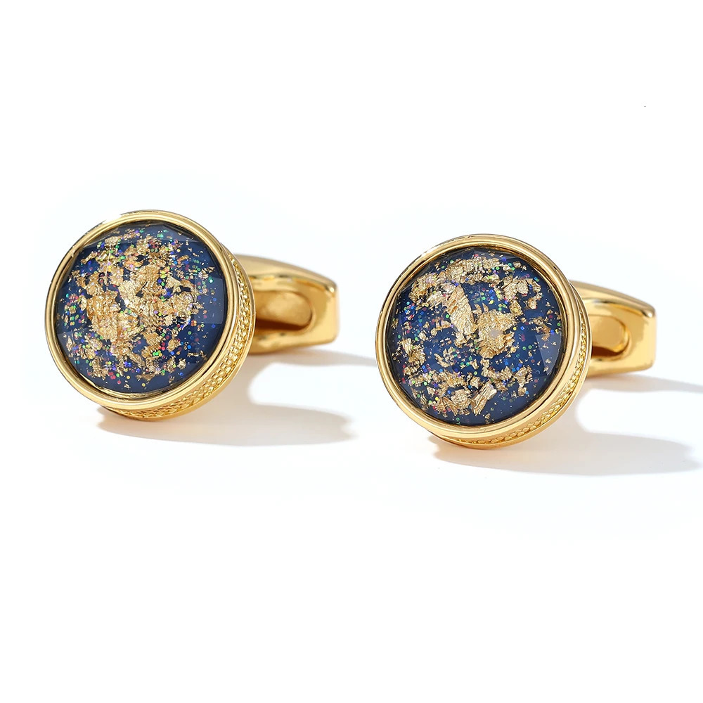 Mens Cufflinks TOMYE XK22S003 Personalized Gold Color Round Formal Shirt Cuff Links Button for Custom Wedding Gifts Jewelry 260609