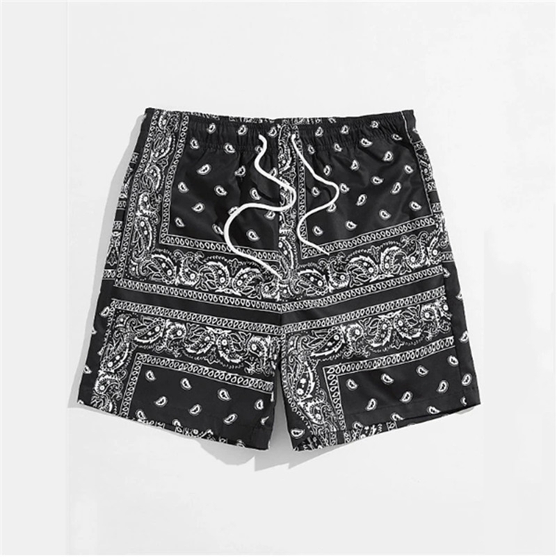Trend Bandana Graphic Beach Short For Men Summer Fashion 3D Printed Swim Trunks Loose Casual Streetwear Hawaiian Short Pants 260608ww