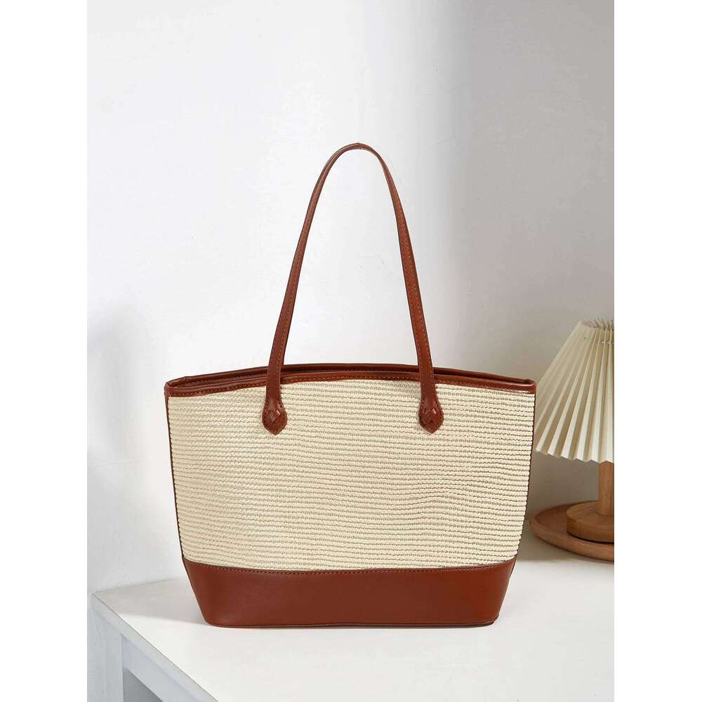 New Minimalist, Trendy Practical Portable One-Shoulder Vegetable Basket Bag Suitable for Daily Shopping and Weekend Outings