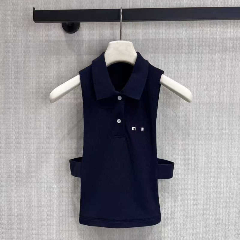Designer women tanks tops Woman Clothing M Brand 26 Summer New Simple Fashionable Waist-Exposing Sleeveless Comfortable Slim Fit Polo Collar Tank To