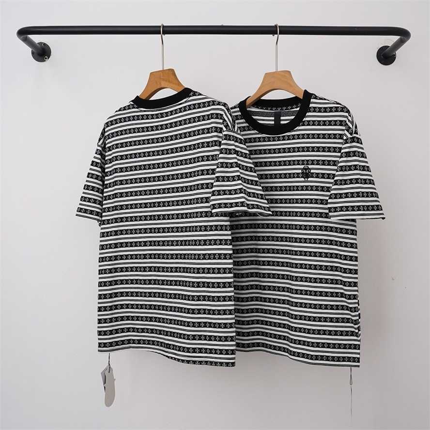 Version Crowe Ch Sanskrit Full Print Striped Sea Soul Shirt Casual Short Sleeve T-Shirt Unisex{category}{category}NIB9