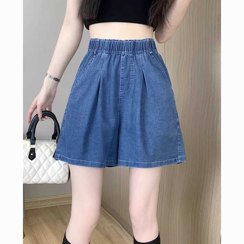 Blue 2026 Light Summers High Waist Shorts Female Classic Solid Denim Pants Women Loose Fit Thin Short Jeans M260612