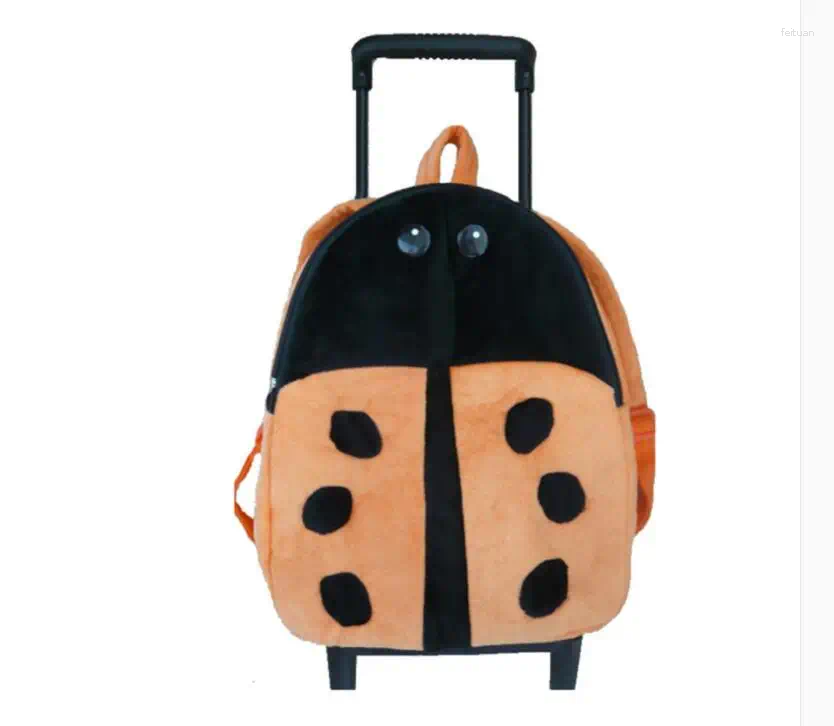 School Bags 3-Way Kids Suitcase Luggage Or Toddler Rolling Backpack With Wheels Children Cartoon Wheeled Bag For Baby Kindergarten