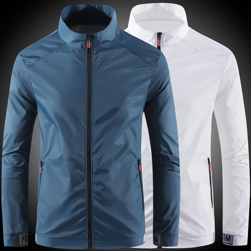 Mens sun protection clothes for summer ultrathin breathable ice silk trendy fashion UV resistant air conditioning jacket jacke 260609BANJIA