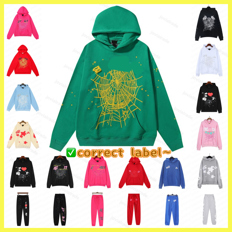 5A Felpa con cappuccio Spider nuova Felpa con cappuccio da uomo Web per uomo Felpe con cappuccio Young Thug Spider Felpa con cappuccio da donna grig