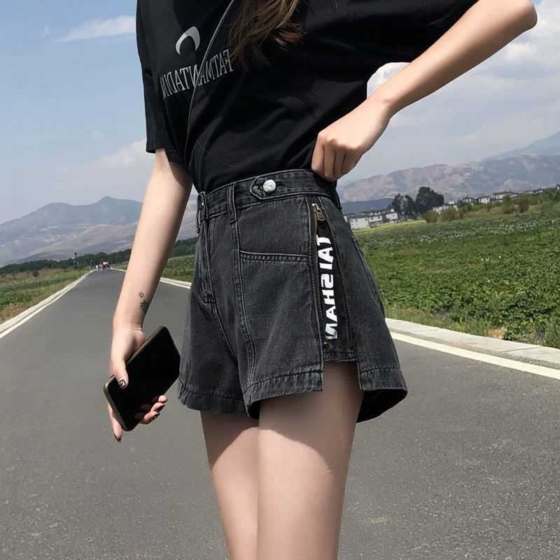 Woman Short Pants To For Wear Jeans Wide Mini Denim Womens Shorts Punk Print Low Price Elasticty Fashion Y2k Harajuku XL M260612