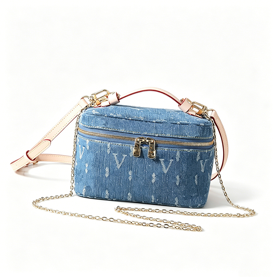 Sac de maquillage de luxe de styliste, sac de rangement de cosmétiques pratique de voyage à domicile, sac à chaîne classique pour femmes Cowboy e