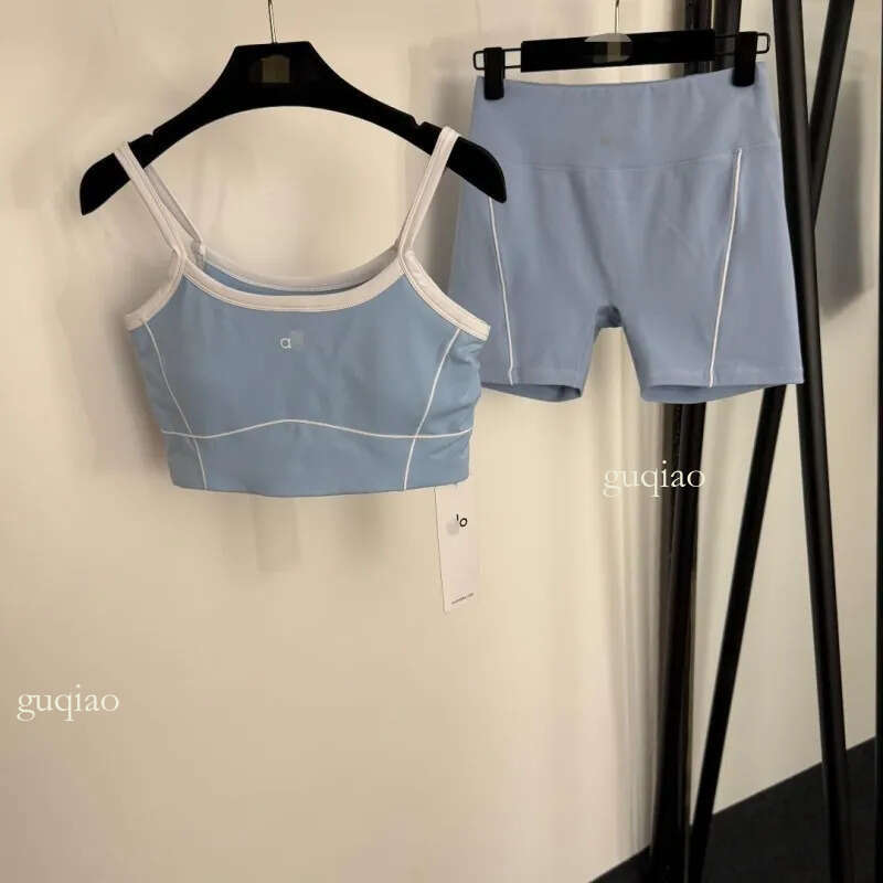 Tracksuit Women Designer 2 Piece Set Women Yoga Set Sports Crop Top High Waist Shorts High Quality Summer Clothes Women Designer