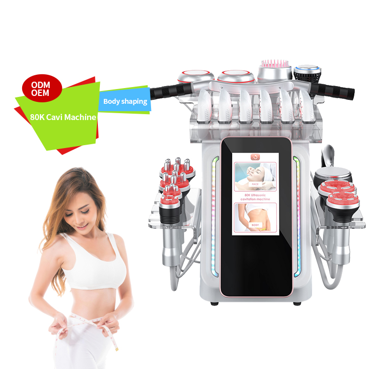 13 in 1 Multipolar RF Vacuum 80K Ultrasonic Cavitation Machine Microcurrent Lipo Laser Body Slimming Skin Lifting Weight Loss