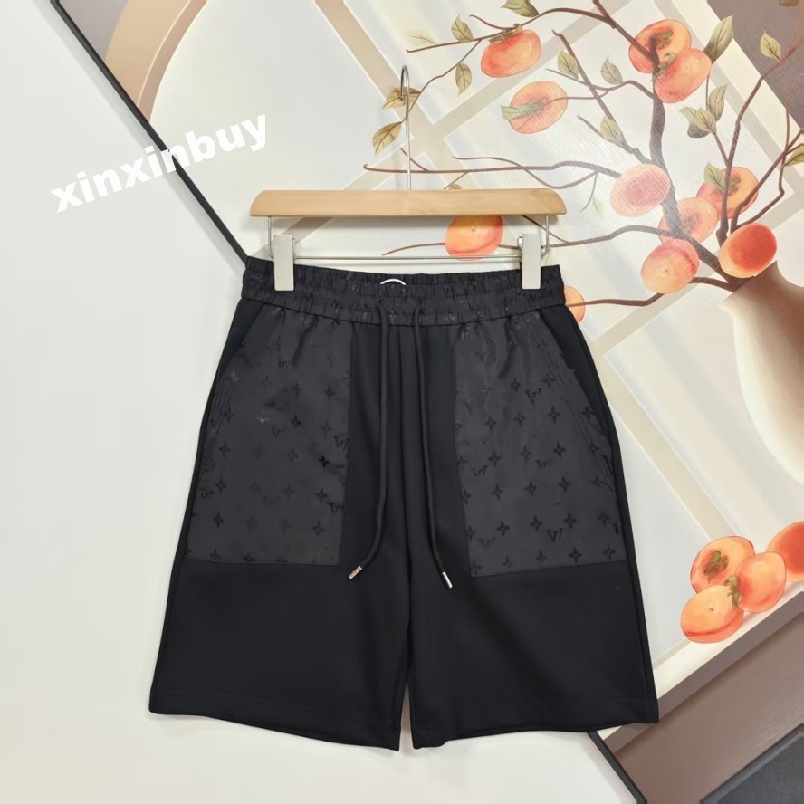 xinxinbuy Men women designer Shorts pant letters jacquard nylon pocket pattern cotton Spring summer black khaki blue L-3XL