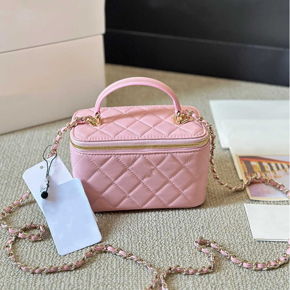 Designer Cases Makeup bag cc Micro Vanity Bag Mini Cosmetic Bag Crossbody Shoulder Tiny Cosmetic Nano Make Up Bags Coin Pink Purse Wallet width 18cm