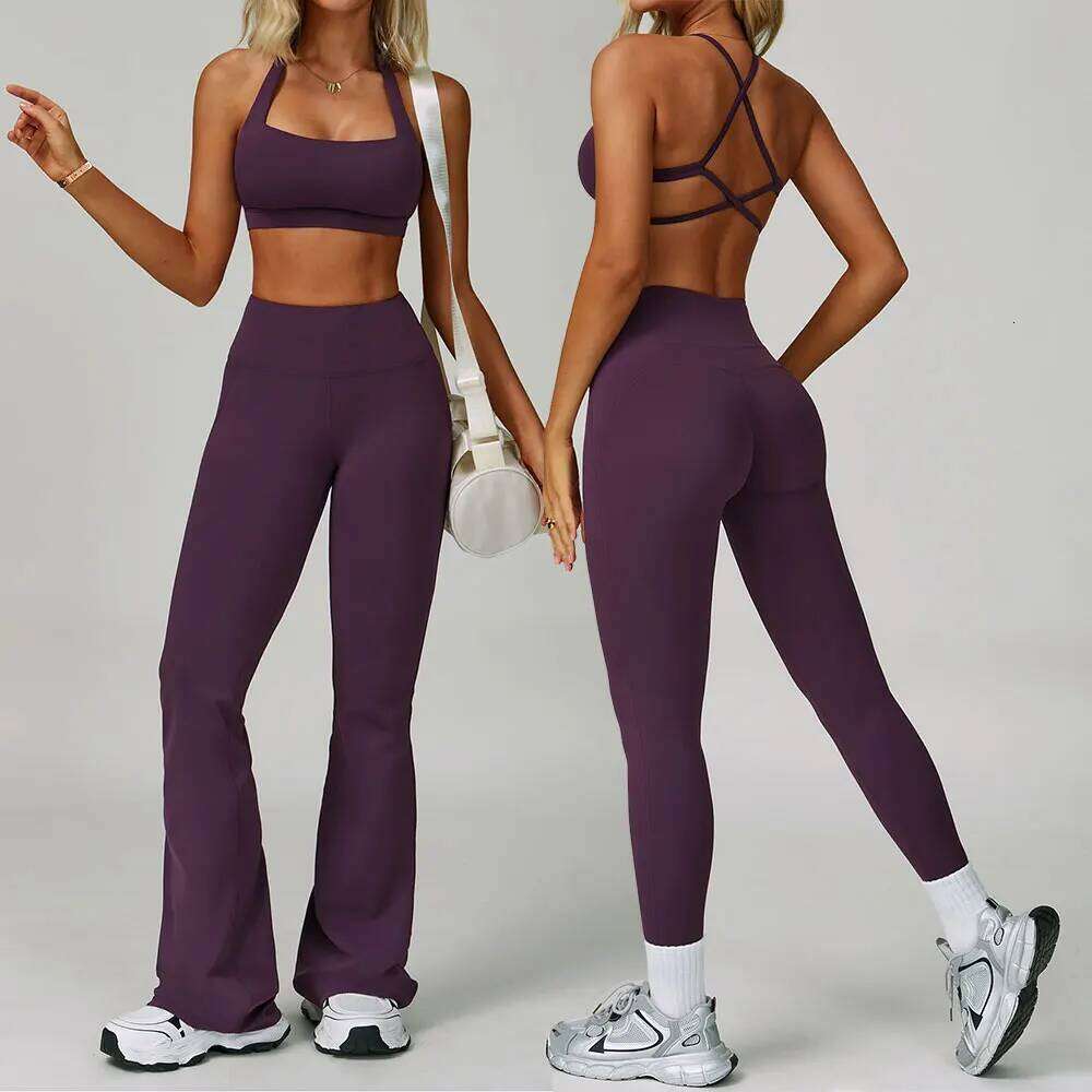 2Pcs Women's Tracksuit Fitness Clothes Yoga Sets Sportswear Workout Bra High Waist Leggings Set Gym Clothing Sports Suits 26L0612