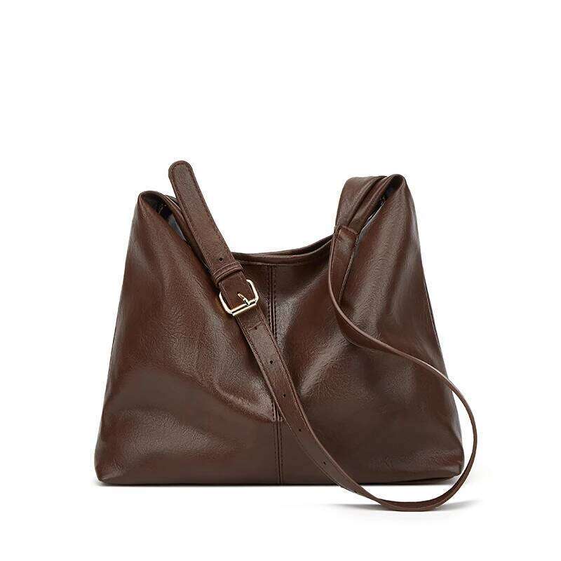 2026 Korean-Style Commuter Simple Soft Bag, Niche Shoulder with a High-End Feel, Large Capacity Handbag Underarm Bag