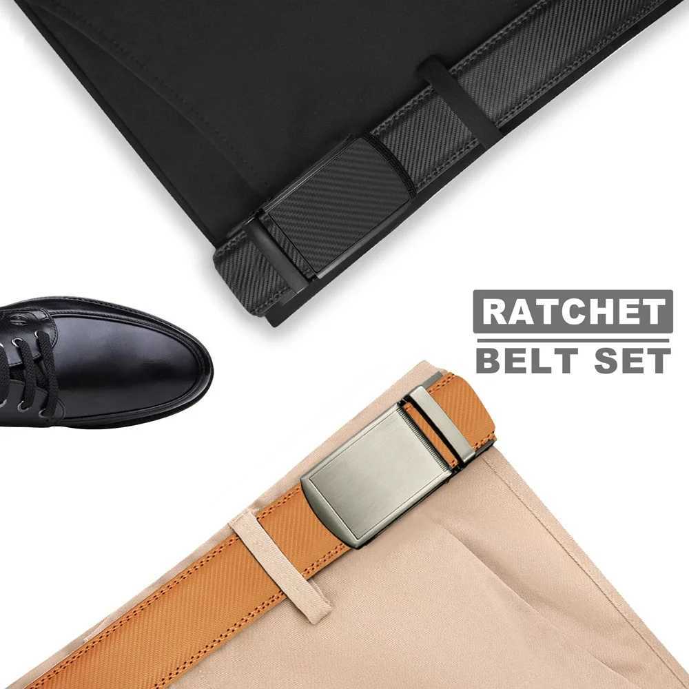 JACNAIP Männer Gürtel Leder Gürtel Automatische Echtes Leder Mode Gürtel Ratsche Luxus Gürtel Herren Hosen Gürtel für MenT260612