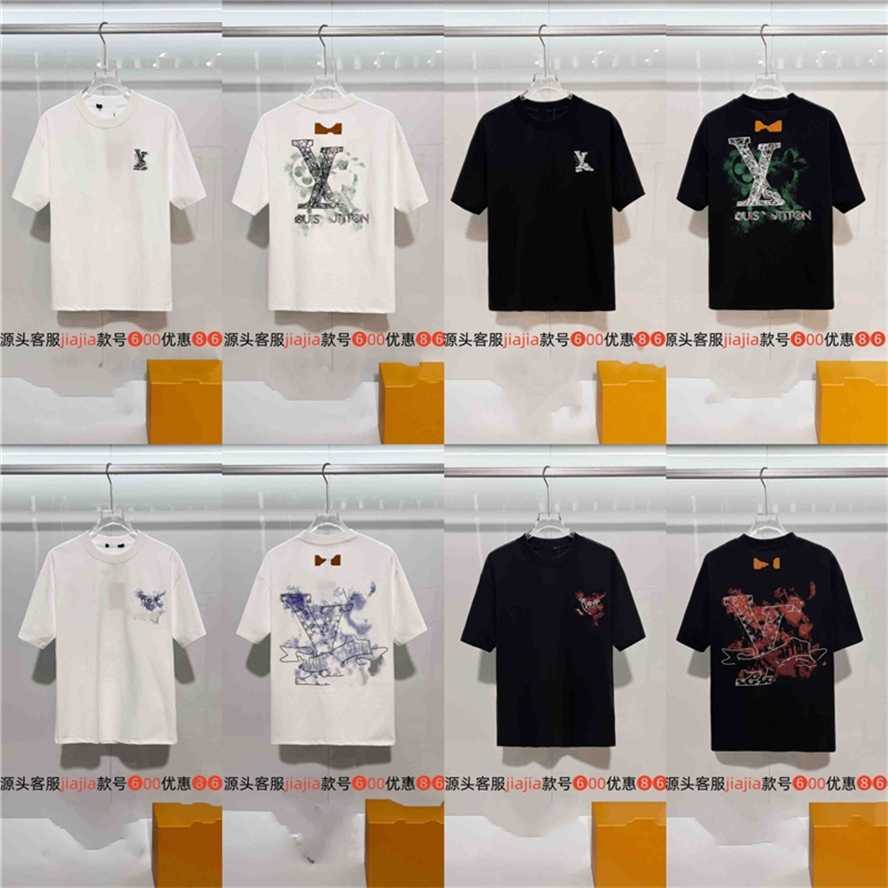 Correct version High-end version of the LV 26S new pure cotton premium series short-sleeve T-shirt unisex{category}{category}DVA0