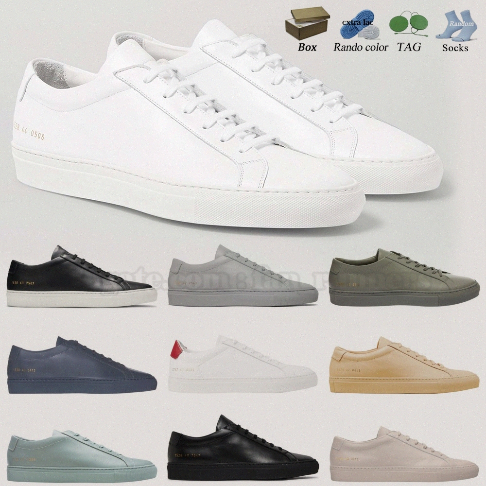Avec boîte Designer Commons Projects Chaussures décontractées Original Achilles Homme Femmes Classique Blanc Noir Baskets Couples Paris Robe Vint