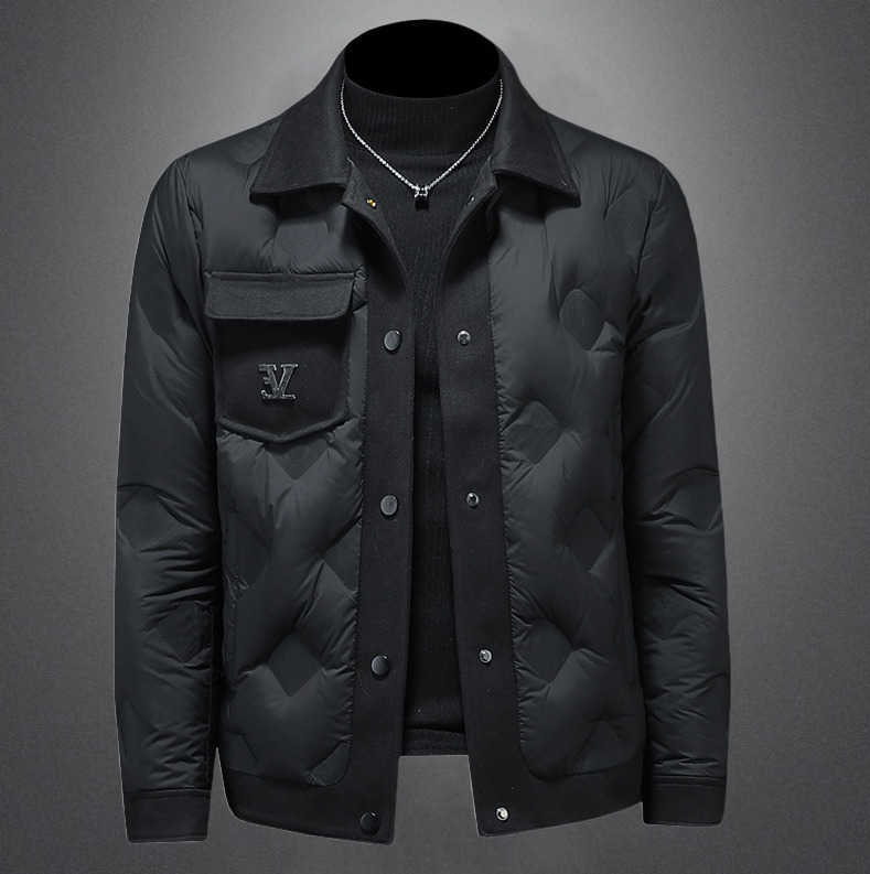 New 2025 Luxury Brand High Quty Autumn Winter Men Designer Puffer Jacket Long Slve Zipper 90 White Duck Down Standing Collar Down Jacket Coat Asian