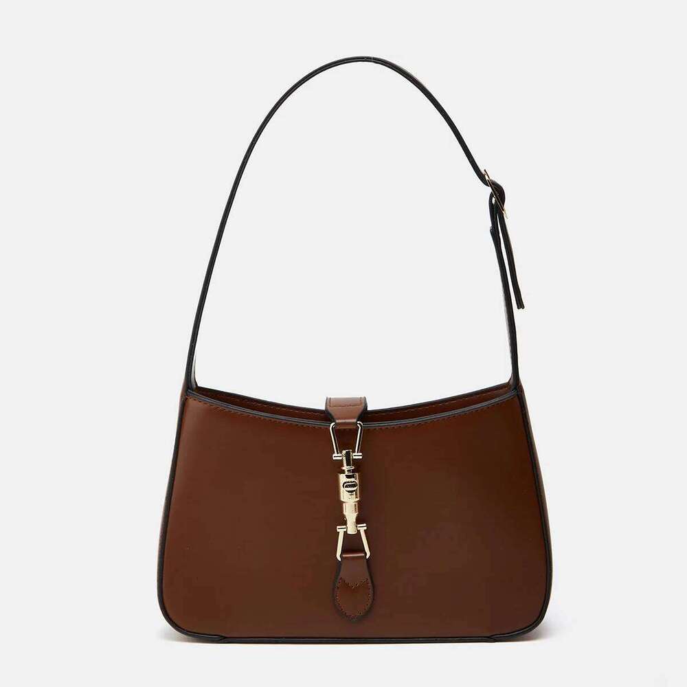 New fashionable elegant one shoulder smooth small square bag suitable for daily commuting and weekend dates