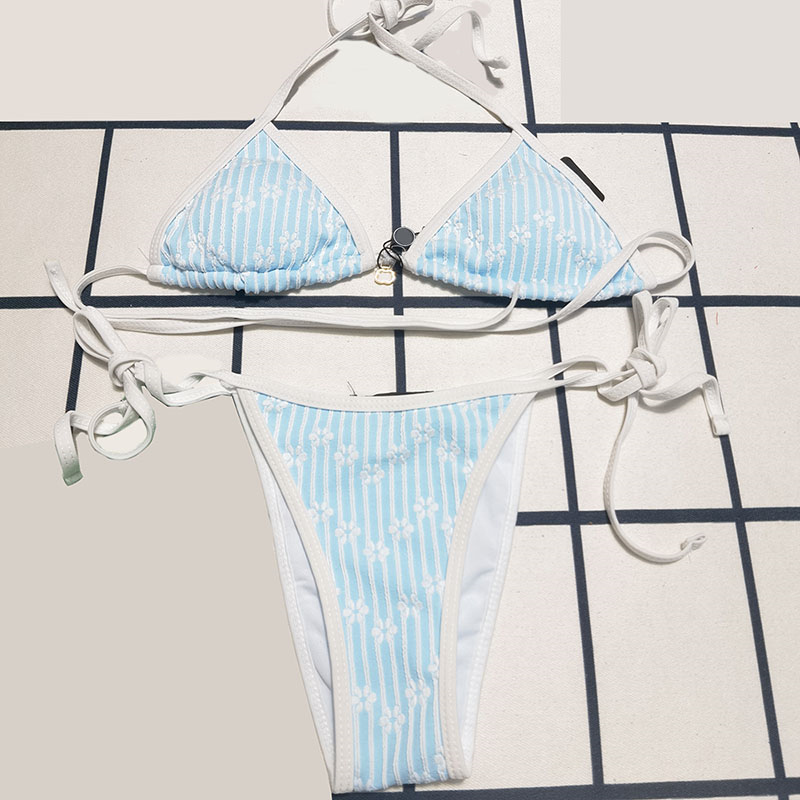 Maillot de bain rembourré de styliste pour femmes, imprimé Y2K, dos nu, pour bord de mer, surf, Yacht, voyage, ensemble bikini