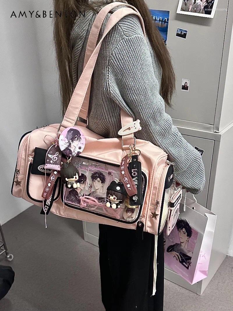 Cosmetic Bags Original Cute Large-capacity Cartoon Printed Itabag Japanese Harajuku Gothic Crossbody Bag Daily Shoulder