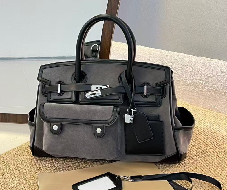 Luxury Messenger Bags Designer Tote Bags For Women Genuine Leather Folds Lock Buckle Motorcycle Shoulder Bag Mulitple Pocketa Suede Motorcycle Handb