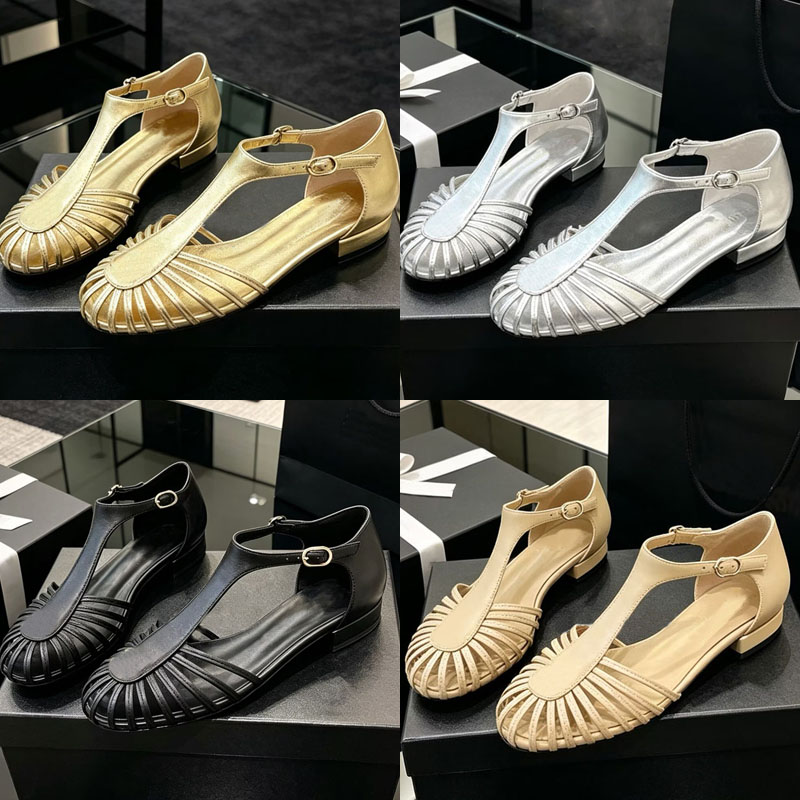 Designer High Luxury Roman Sandals 26SS Popular Elegant Fashion Womens Low Heel Shoes Sheepskin Inner Texture Comfortable Commuter Travel Essential