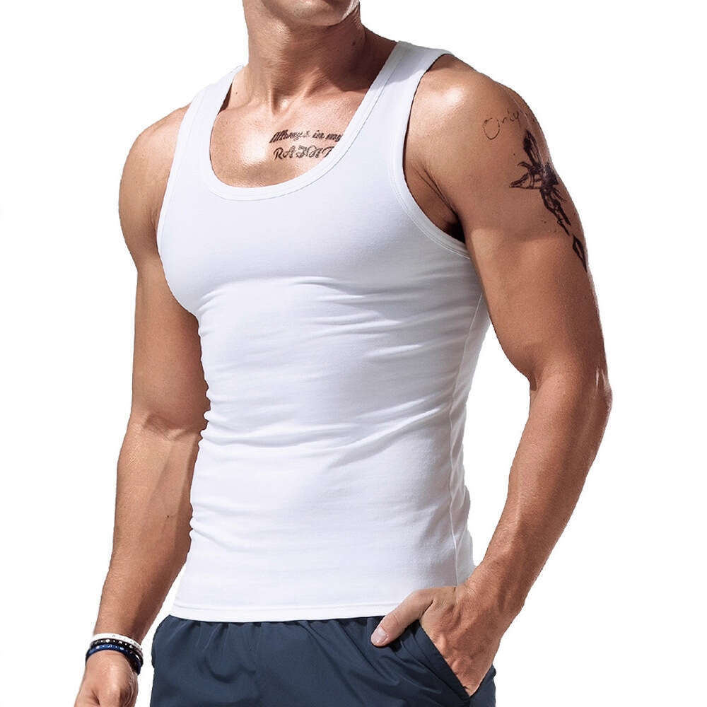 New American Style Inner Wear Trendy Tank Top Sports Fitness Men's Spring Summer Base Layer Multi-color Undershirt Vest