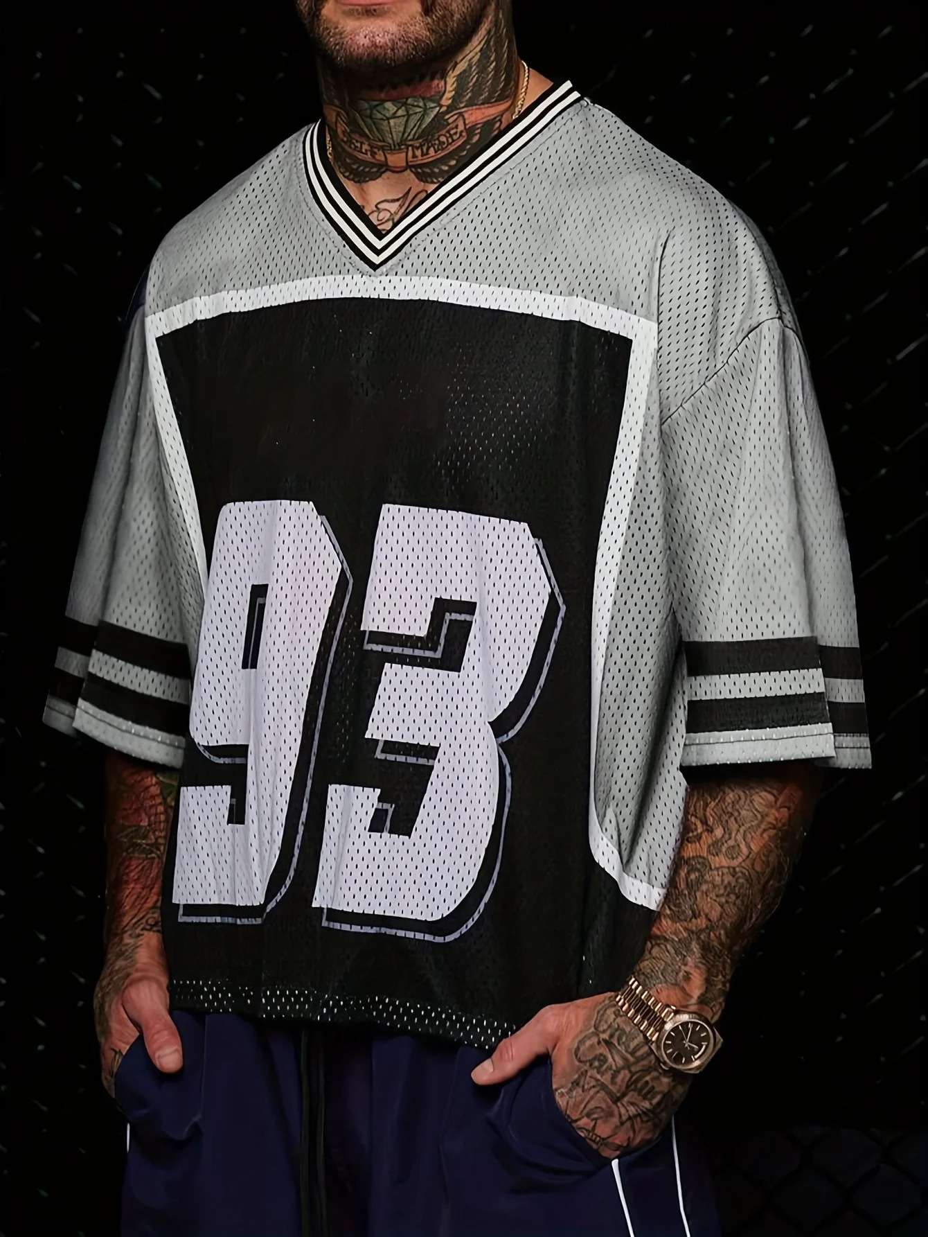 Mens QuickDrying Breathable And Loose VNeck TShirt With 93 Pattern Print Sporty Casual Summer Shoulder Top 260611