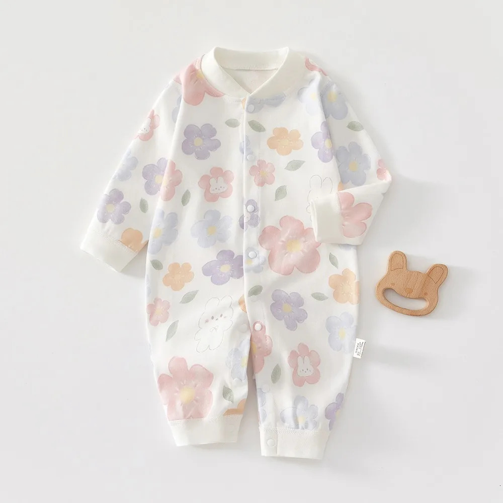 AYNIGIELL Spring Autumn 012 Months Baby Jumpsuits 100 Cotton Long Sleeve Clothes Soft born Rompers for Girls Boys 260612
