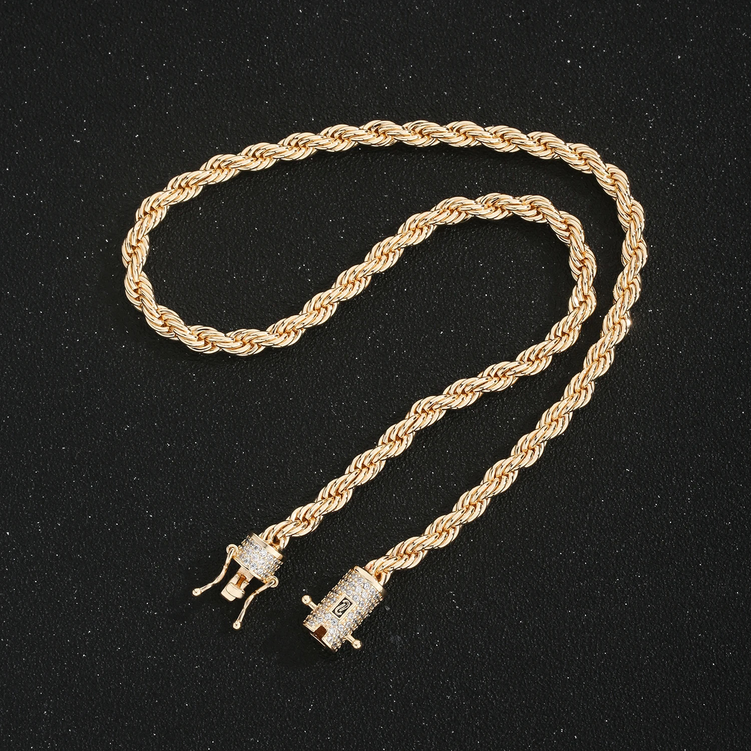 curved chain S-shaped clasp two styles gold-plated twisted simple single chain 260611