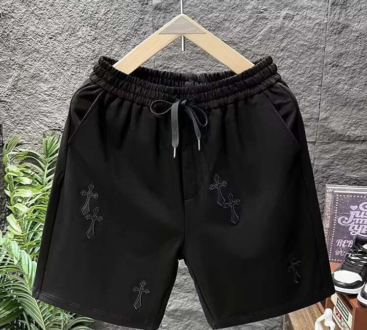 Pantalones cortos para hombre, pantalones capri ajustados negros: acrílico ligero, cordón elástico de cintura baja, cintura de 23 pulgadas con bragu