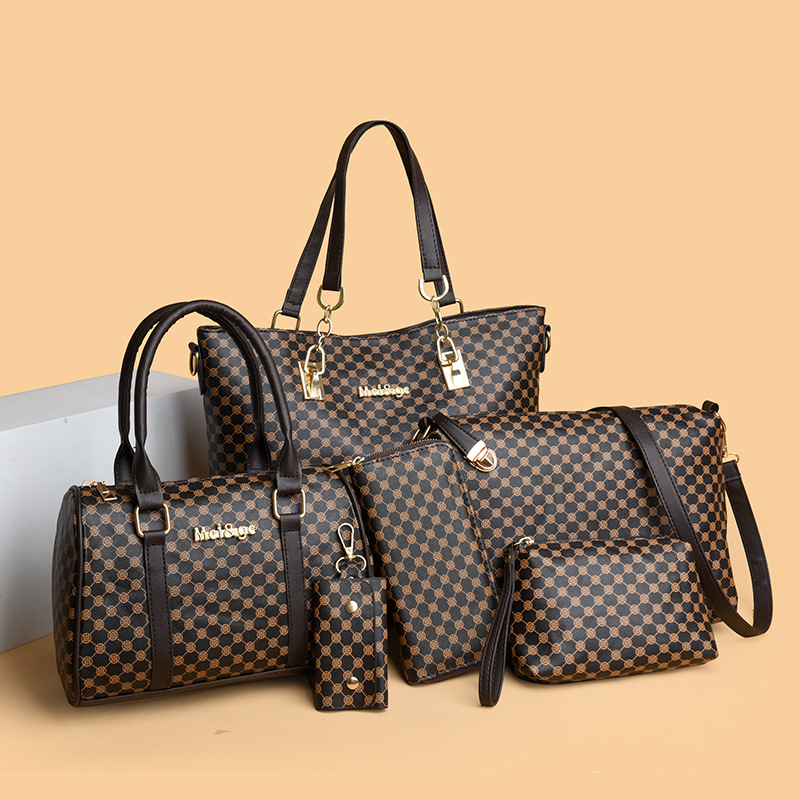 2026 new trendy mother six piece set with fashionable printing versatile single shoulder crossbody bag small handbag