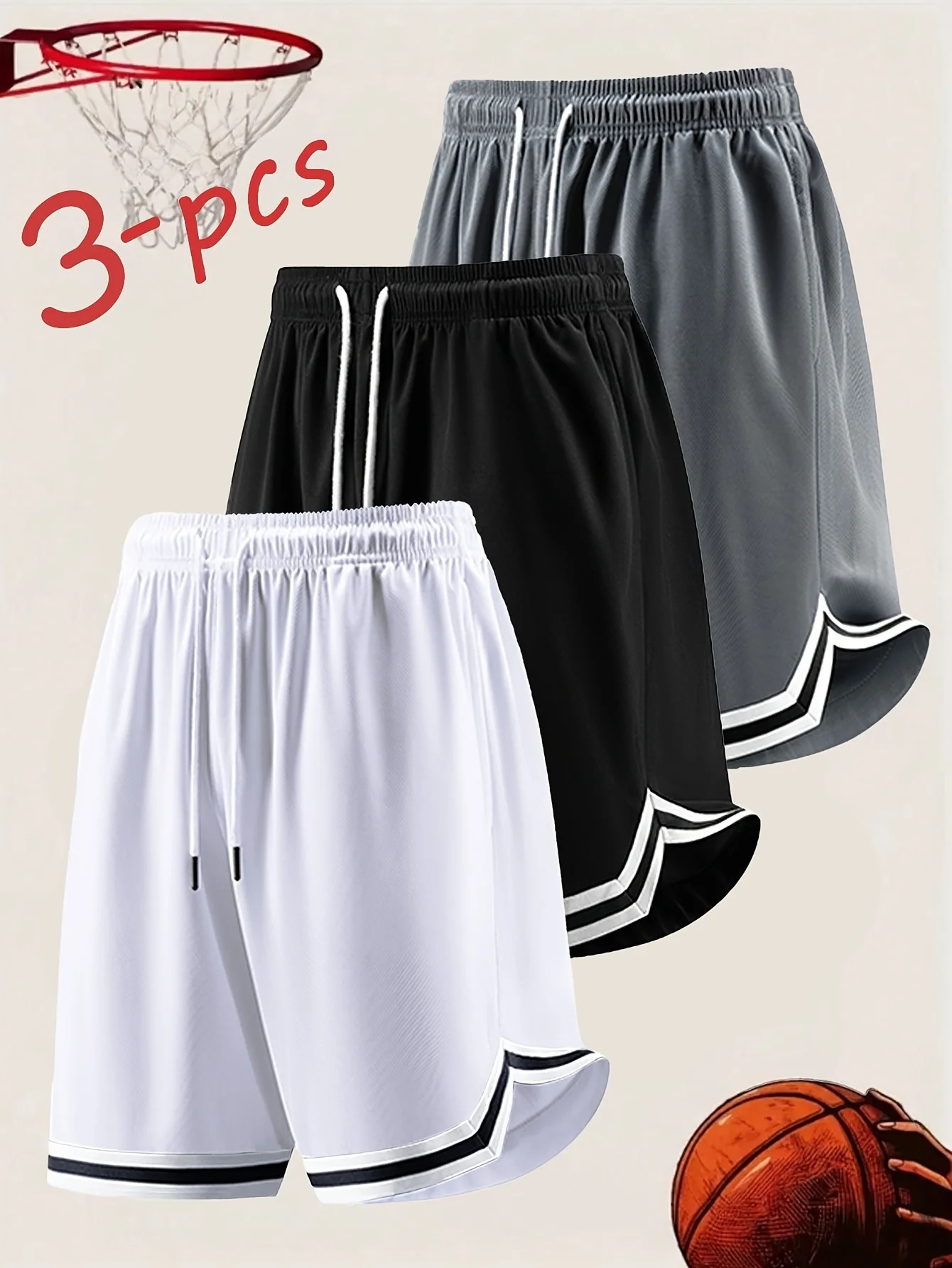 2026 mens pants athletic court shorts elastic Y2K oversized casual quick drying Suitable for daily fitness 260612