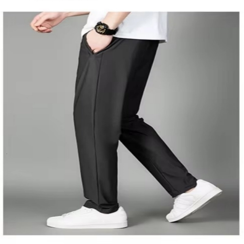 mens summer golf pants high quality ice silk stretch golf pants fashion slim-fit quick drying golf pants black 5XL 260611cj
