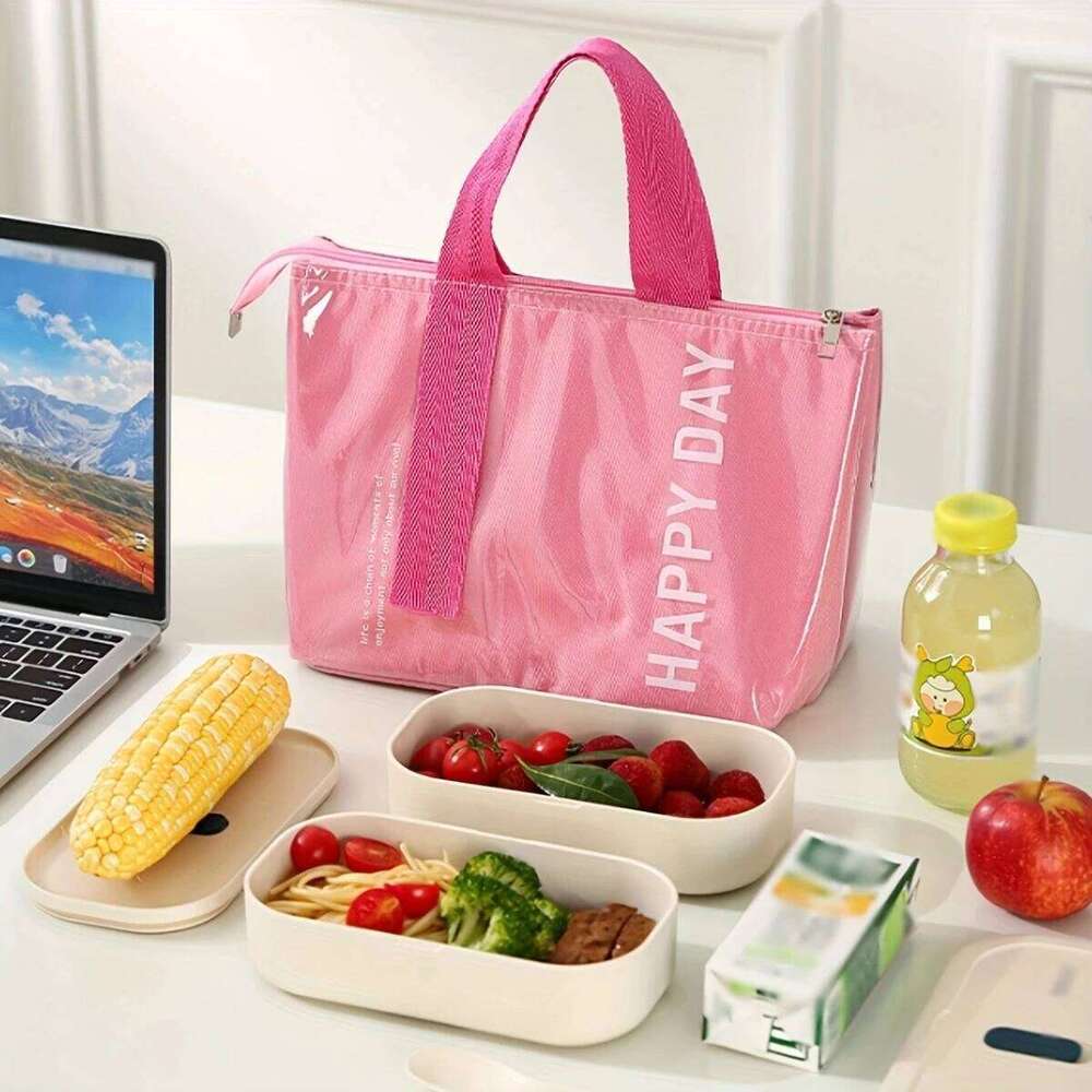 Insulated bag, simple and waterproof, lunch box bag for office workers to carry meals. One piece.