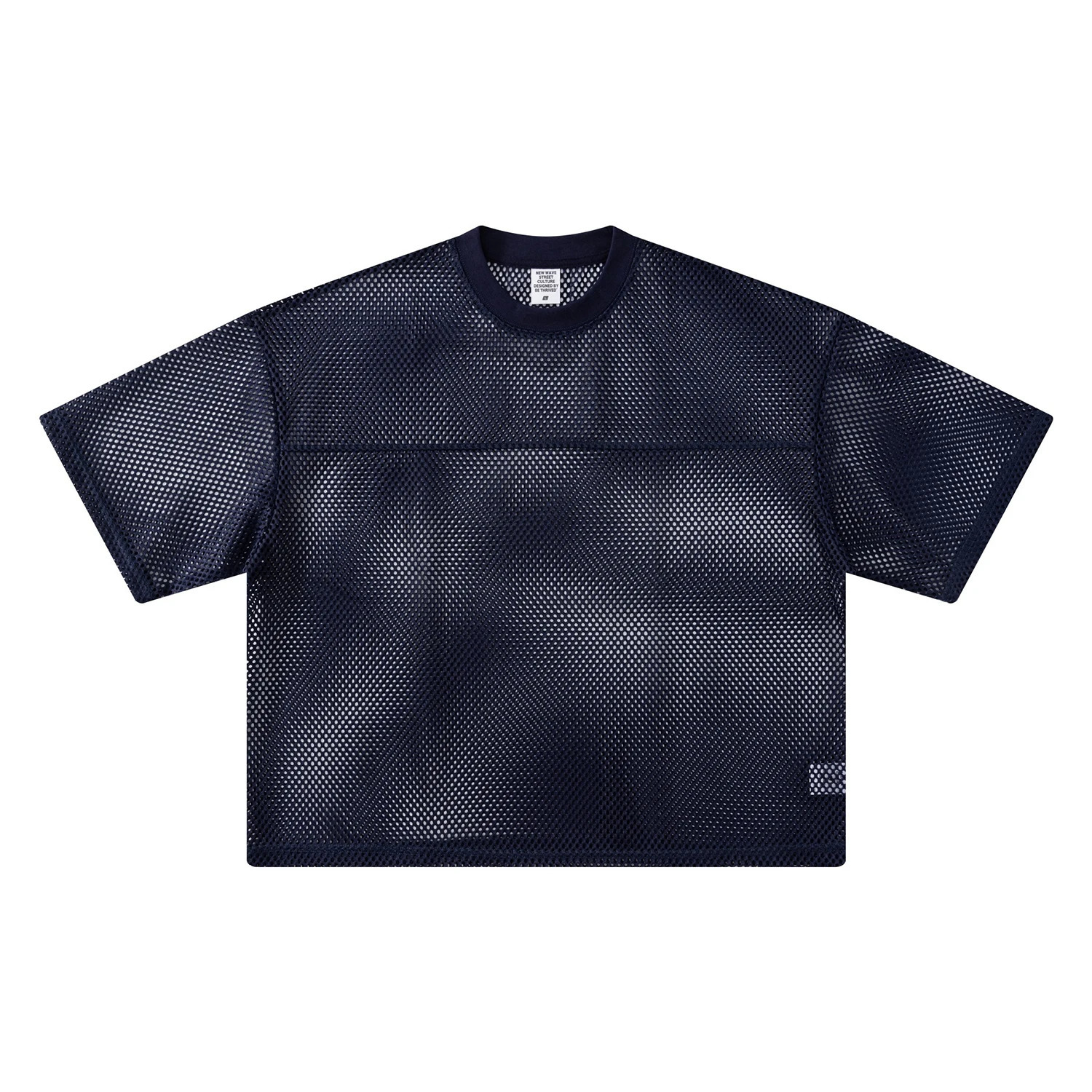 Mens Hollow Out T-shirt Y2k Gothic Tops Short Sleeved T Shirts Summer Raw Trim Mesh See Through Baggy Tshirts Tees Streetwear 260612