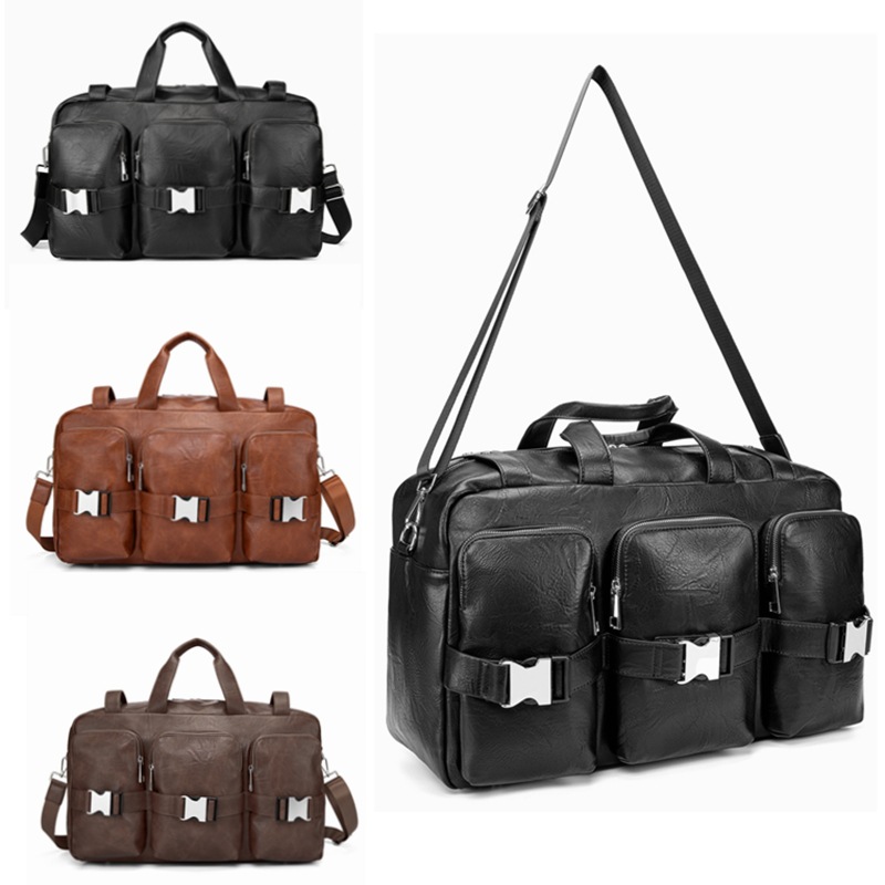 New Design Luxury Men's Travel Bag Large Capacity Women Handbag Genuine Leather Unisex Shoulder Crossbody Bag Duffle Pack Bolso Wallets