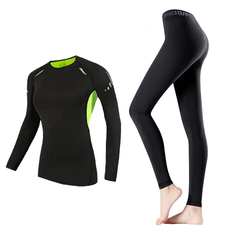 Womens sportswear set elastic quick-drying tight top outdoor casual training fitness and running two-piece set 260611