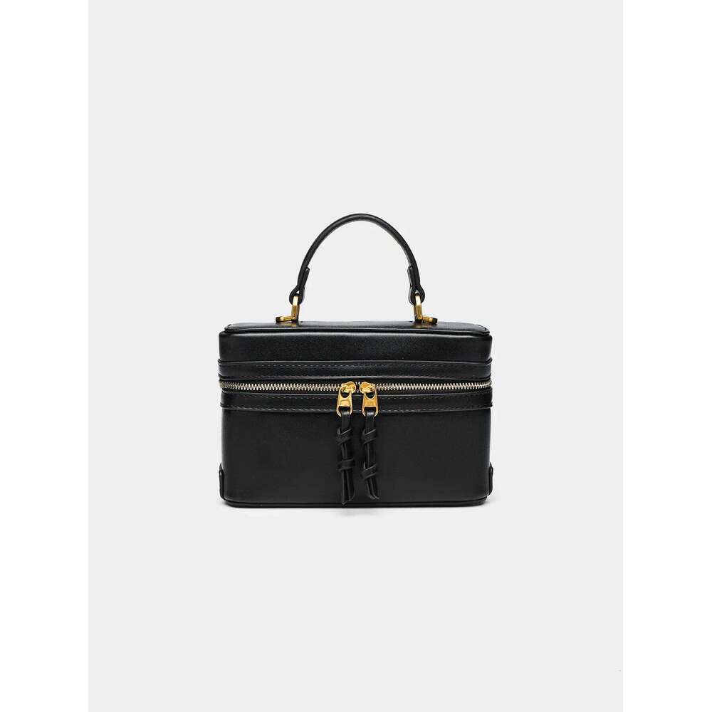 2024 summer new all-in-one black single shoulder popular portable hard fashion small square bag