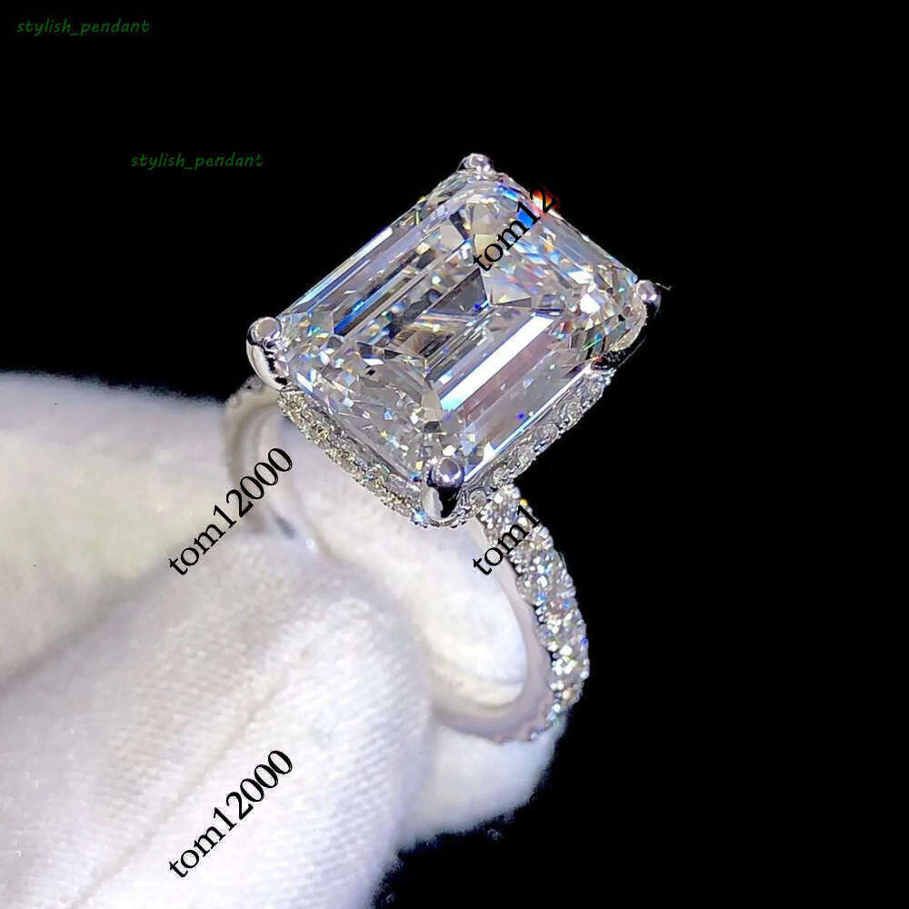 High Quality 3 25 ct Lab Grown Emerald Diamond Ring 14K White Gold Engagement Wedding Jewelry Round Cut Band