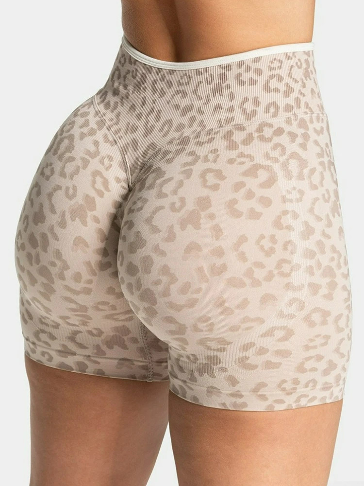 Womens Sexy Leopard Print Shorts Sportwear Casual High Waist Seamless Yoga Tights Female Slim Gym Fitness Running Short Pants 260611
