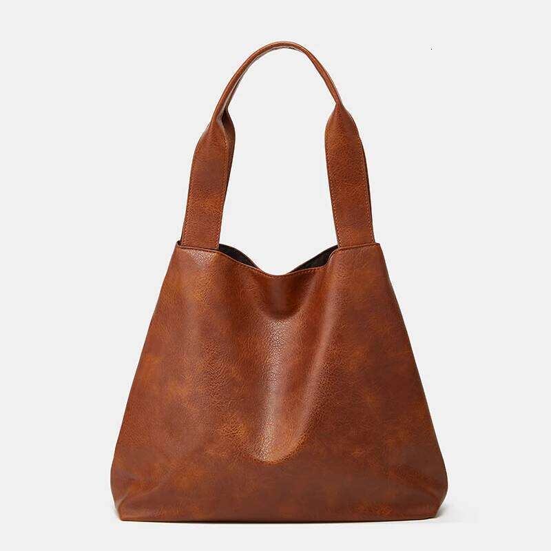 European and American Style Casual Single-Shoulder Tote Bag for Women, Capacity, Soft, Minimalist, Commuter-Friendly, Niche Crossbody Large Bag, Han