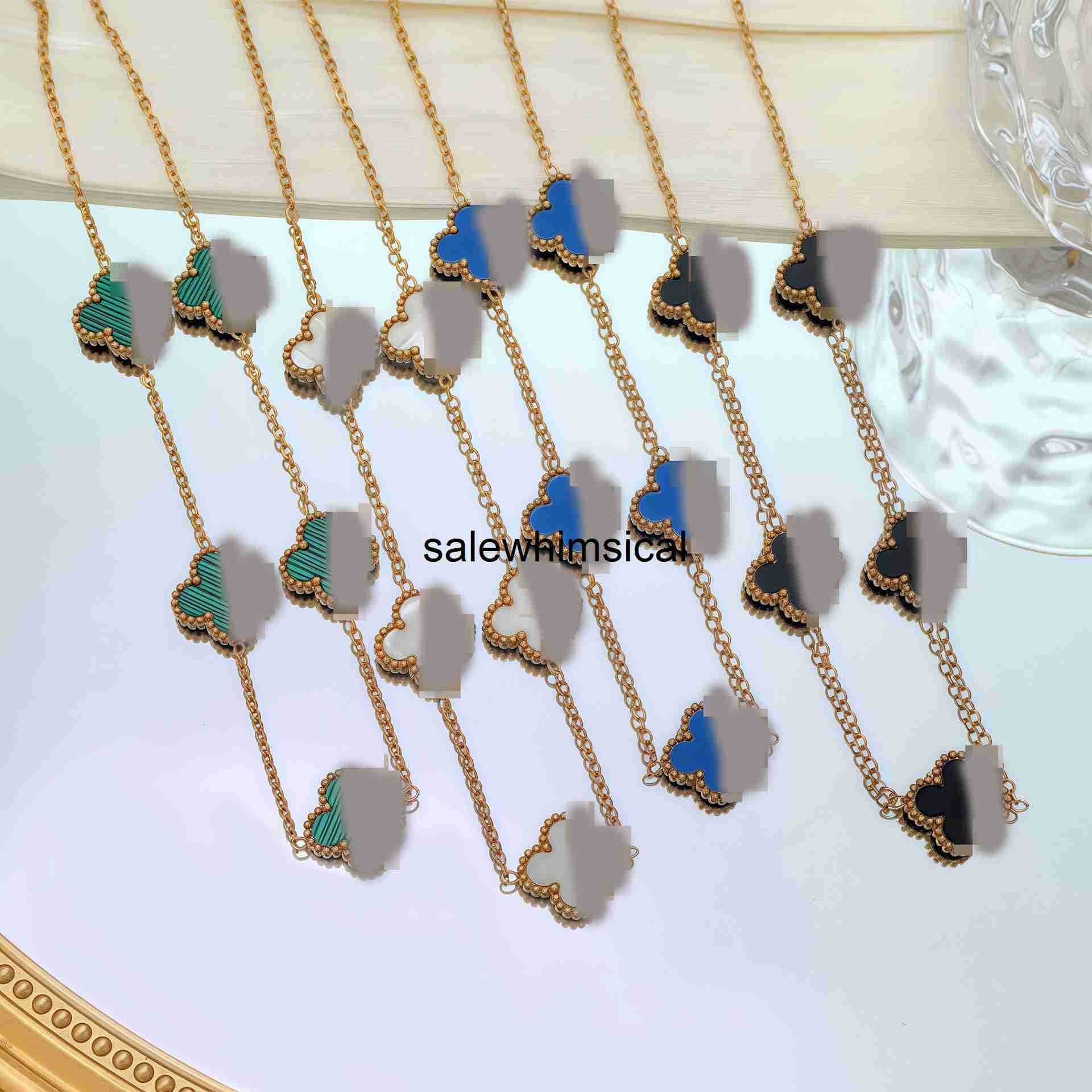 Designer Charm Bracelet 13mm four-leaf clover necklace five-leaf clover bracelet for women fashionable and versatile CSNW