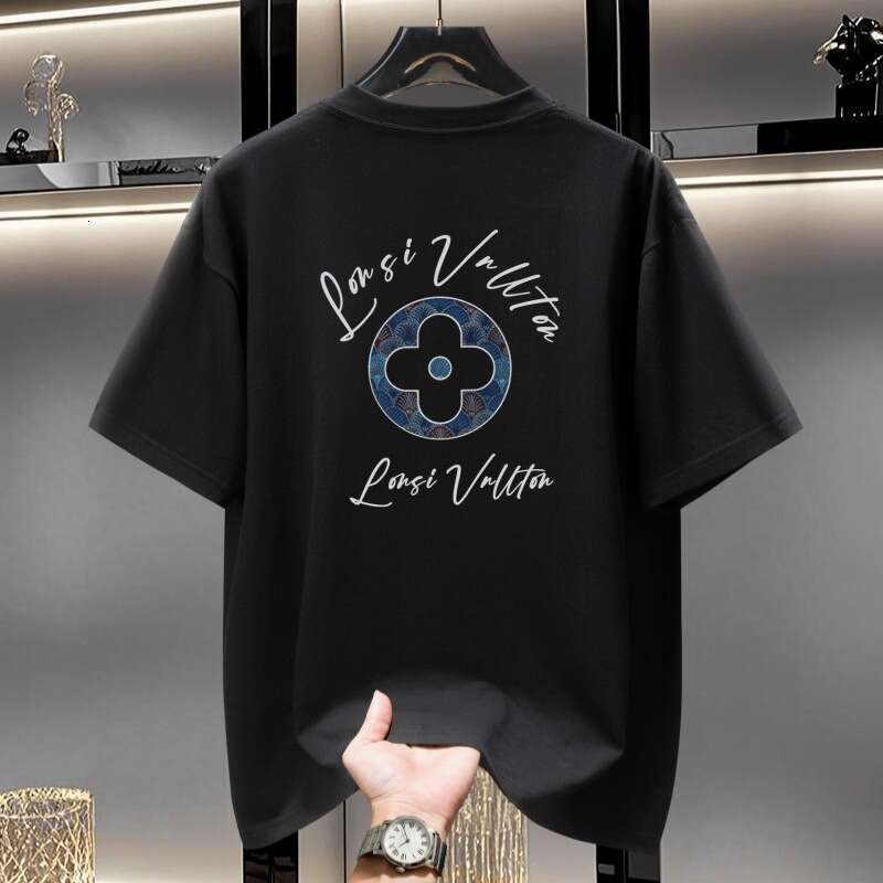 2026 Trendy Men's T-Shirt Light Luxury Fashion Trend Half Spring Autumn Summer Short Sleeve Outerwear Inner Wear